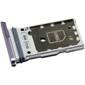 Dual SIM Double Card Tray Slot Holder Replacement Compatible with Samsung Galaxy S21 FE 5G (White)