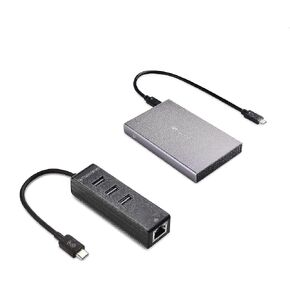 Cable Matters Premium Aluminum 10Gbps Gen 2 USB-C Hard Drive Enclosure for 2.5" SSD/HDD - Thunderbolt 3 Compatible & 3-Port USB-C Hub with Ethernet