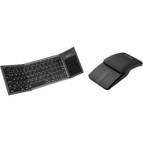 DeLUX Portable Bluetooth Foldable Keyboard and Mouse Combo
