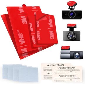 4Pcs Adhesive Sticky Pads for Dash Cam 3M VHB Square Double-Sided Adhesive Pads for Dash Cam Mount Car Windshield Dashboard GPS and Camera Holders Sticker Replacement Fit
