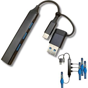MultiCharger for MagicBand+, MagicBand+ Compatible with FuelRod & External Battery, Disney World Essentials, Disneyland Essentials, Cruise Essentials - Magic Band Charger (USB-C & USB-A Black)