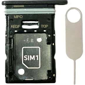 Single Sim Card Tray Slot Holder Micro SD Card Replacement for Samsung Galaxy A54 5G A546U A546U1 A546W A546 Incl Card Ejector pin (Black)