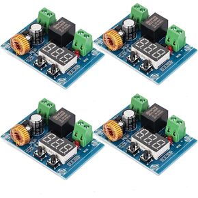 12V-36V DC Voltage Protection Module Digital Low Voltage Protector Disconnect Switch Cut Off Over Discharge Protection Module Pack of 4
