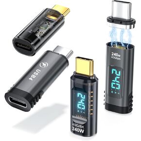 240W Digital Display USB C Adapter - Normal & Magnetic