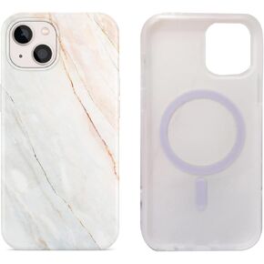 Magnetic Case for iPhone 13 Mini 5.4 inch Compatible with MagSafe Charging Soft TPU Bumper Slim Shockproof Protective Cute Cover (Nebula Galaxy Cat)