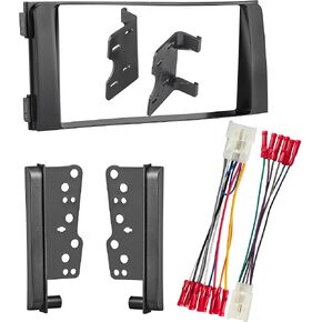 NuIth Double DIN Radio Dash Kit +Double DIN Installation Dash Kit W/Radio Wiring Harness Fits for 2003-2009 Toyota 4Runner
