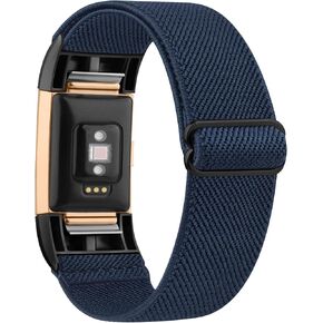 Tobfit Stretchy Band Compatible with Fitbit Charge 2 Bands for Women Men, Solo Loop Straps Elastic Braided Wristbands Replacement for Fitbit Charge 2 Bands