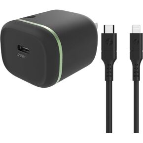 AT&T USB-C to Lightning 20W Fast Charging Adapter and Data Transfer Cables Bundle for iPhone 15, iPad, Samsung Galaxy, Google Pixel (Black, 6 Feet)