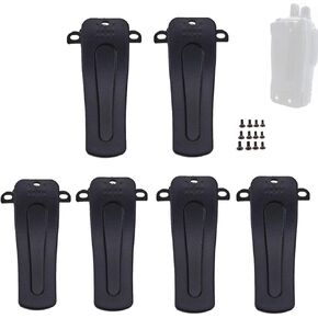 6 Pcs Replacement Belt Clip for BF-888S BF-777S BF-666S BF-999S H-777, Walkie Talkie Back Clip, Walkie Talkie Accessiors with Screws