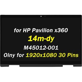M45012-001 M45013-001 Replacement for HP Pavilion x360 14-dy 14m-dy 14m-dy0013DX 14m-dy0023DX 14m-dy1023DX 14m-dy1013dx 14m-dy0113dx 14-dy2076nr 14" 1920X1080 30Pin LCD Touch Screen Assembly
