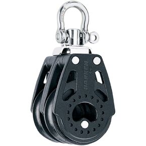HARKEN Premium Sailing 40mm Carbo Boat Block Double Pulley, Swivel, 40mm, Part 2638
