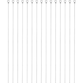 PATIKIL Fishing Looped Spinner Shaft Stainless Steel Looped Wire Baits Spinner Fishing Lure Making Supplies Rig