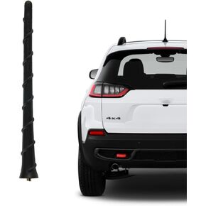 8 Inch Radio Antenna for 2014-2023 Jeep Cherokee & 2018-2025 Jeep Compass, | Car Wash Proof, Flexible Rubber Antenna Mast | Durable Roof Antenna | Cherokee Compass Antenna Replacement Accessories