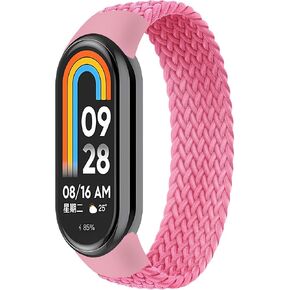 Braided Solo Loop Band for Xiaomi Smart Band 9 8 Strap Women Men,Soft Elastic Nylon Replacement Wristband for Xiaomi Mi Strap 9/8