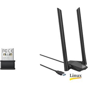 BrosTrend AX300 Nano USB WiFi 6 Adapter 2.4G, Portable WiFi Dongle for Windows 11/10/7 + AX1800 Linux USB WiFi Adapter Long Range for Ubuntu, Mint, Debian, Kubuntu, Mate, Zorin, PureOS, Windows 11/10