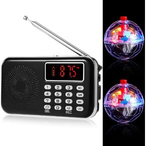 3 Pcs Ghost Hunting Equipment Kit Ghost Hunting Box Portable Radio with 2 LED Cat Balls Paranormal Equipment Radio Light up Cat Balls for Home Office Outdoor