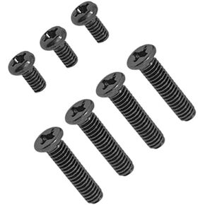 ZAHARA Black Lower Bottom Base Cover Case Screws Replacement for HP Pavilion Gaming 15-EC TPN-Q229 / 4 Long and 3 Short in a Set