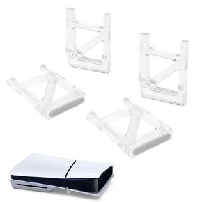 YIBEICO Stand for PS5 Slim,Horizontal Stand Console Compatible with Sony PlayStation 5 Slim Disc Edition Accessories,Bracket Holder Flat (Square*4pcs)