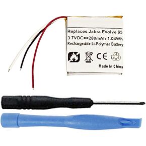 280mAh AHB472625PLT استبدال البطارية متوافق مع JABRA Evolve 65 ، Evolve 80 سماعة لاسلكية