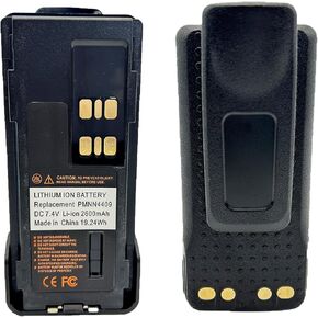 2Pack PMNN4409 PMNN4409AR 2600mAh Li-ion Battery for XPR7550 XPR3500e XPR7580 XPR3300 XPR3300e XPR7550e XPR7580e XPR7350e APX4000 APX3000 APX1000 PMNN4448