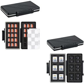 JJC 36 Slots Memory Card Case+30 Slots Micro SD Card Case