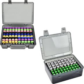 FULLCASE Flash Drive Case USB Memory Stick SD Card Storage Organizer, Battery Storage Organizer Holder Holds 54 AA AAA Batteries