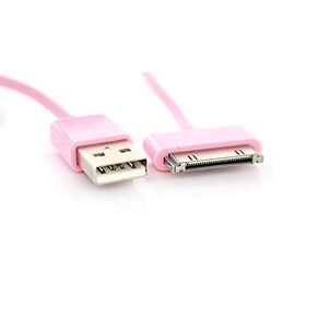 5 Pack of Pink 30-Pin USB Data Sync Charging Cable Charger Lead 1 Metre Extra Long for Apple iPhone 4 4S 3G 3GS Gen Touch
