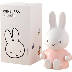 MIPOW x Miffy 2025 New Model Bluetooth Speaker, Portable Wireless HD Stereo, Bluetooth 5.0, 220g Lightweight, 38H Playtime, 15m Range (Pastel Pink)
