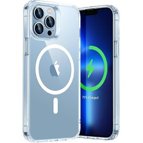 Magnetic for iPhone 14 Pro Case,Compatible with Magsafe Phone Case Compatible with iPhone 14 Pro with Magnetic Wireless Charging, Scratch Resistant Back,Grippy Protective Frame,Clear