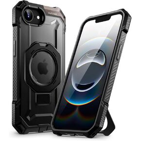 SUPCASE for iPhone 16e Case with Stand (Unicorn Beetle Grip), [Compatible with MagSafe] [Military-Grade Drop Protection] Heavy Duty Rugged Shockproof Magnetic Phone Case for iPhone 16e 6.1", Black