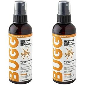 BUGGINS IV Performance - Insect Repellent - Mosquitoes, Gnats, Ticks, and Biting Flies, 25% DEET, Powdery Scent - 4 oz Pump Spray Bottle - 2 Pack