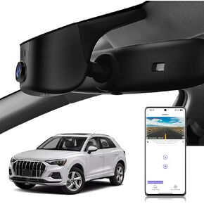 Front 4K + Rear 1080P Dash Cam for Audi 2019 2020 2021 2022 2023 2024 A4 A6 Allroad A3 A5 Q5 S4 S6 Q7 A8 S8 TT A7 S5 Q3 S3 S7 RS3 RS5 RS6 e-tron (Model A), OEM Look, WiFi & APP, 128GB Card