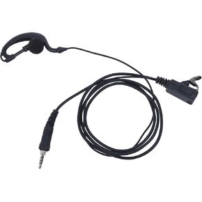 G-Shape Ear Hook Earpiece with in-Line PTT Mic - Compatible with Motorola EVX-S24, Yaesu VX-6R, FT-270R, Standard Horizon HX320, HX210, HX40, HX890 - Replacement for MH-89A4B