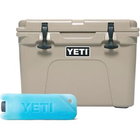 YETI Tundra 35 Hard Cooler with YETI ICE 1 lb, Tan