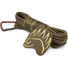 Bear Essentials Camping & Bushcraft Paracord + Carabiner - Reflective + قوة عالية 750 رطلاً - غمد بوليستر منخفض امتداد - 7 حبل التخييم من النوع 3 ، ذئب 50 قدمًا