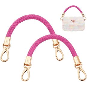 PH PandaHall Braided Purse Straps, Leather Bag Handles Short Handbag Strap for Underarm Bag Shoulder Bag Tote Crochet Bag