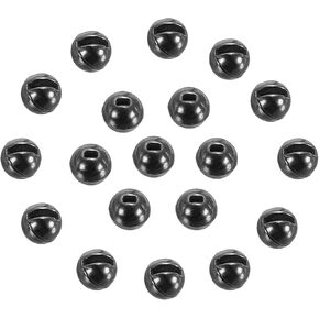 Patikil 3.3 مم حبات تنغستن ذات طيران لربط الذبابة ، 50 PCS Tungsten Beads Round Bead Head Ball for Hooks Hooks Fishing Fly Taining Materials ، Black Nickle