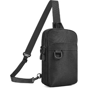 حقيبة حبال صغيرة ، ykk zippers rfid حظر حقيبة mini crossbody للرجال والنساء يسافرون المشي لمسافات طويلة