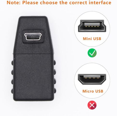MINI USB إلى USB A ATAPTER OTG ، MINI MINI USB 5 PIN ذكر إلى محول محول أنثى من النوع A USB للكاميرات الرقمية ، الأسود (2 عبوة) in Kuwait