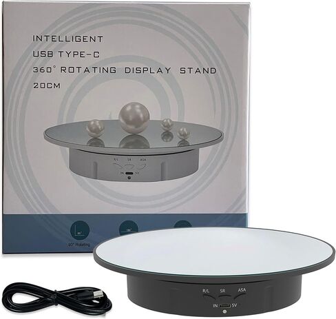 قرص كهربائي ، قاعدة دوارة قابلة للتعديل 360 درجة للتصوير الفوتوغرافي ، المجوهرات ، النماذج ثلاثية الأبعاد ، ساعة ، مصدر طاقة USB ، القرص الدوار الآلي/7.8 بوصة/تحميل 17 رطل in Kuwait