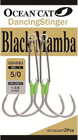 صيد الأسماك في المحيطات أسود مامبا بايغز بطيئة بسرعة فريدة من الخريف دائرة الخطافات in Kuwait