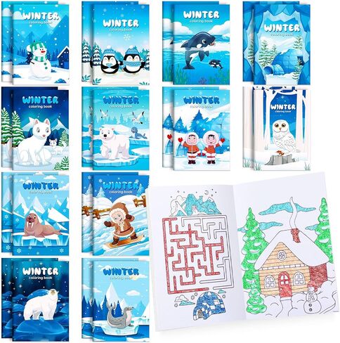 BenLouis 24 Pcs Under the Sea Mini Coloring Books Kids Ocean Animals Party Favors Small Activity Books Bulk for Kids Mermaid Fish Birthday Birthday Goodie Bags Stuffers Return Gifts Classroom Travel in Saudi Arabia