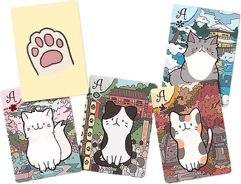 Playing Cats - Spring - Standard Playing Card Deck, Cat & Kyoto Japan Season Design, Stunning Artwork, 52 Premium Game Cards in Saudi Arabia