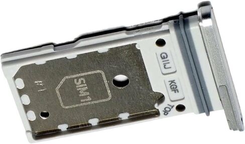 Dual SIM Double Card Tray Slot Holder Replacement Compatible with Samsung Galaxy S21 FE 5G (White) in Saudi Arabia