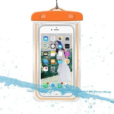 Generic Luminescent Waterproof Phone Case for Ultimate Deep Dive Water Protection 7,1"" Ultra-Durable With Luminescentic Bars fits all smartphones (Fuchsia) in Saudi Arabia