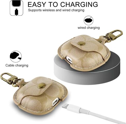 for AirPods 4 Case, Compatible with AirPods 4th Generation, Leather Full Body Shockproof Protective Cover, Random Pattern (A) in Saudi Arabia