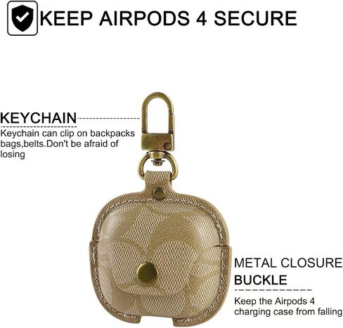 for AirPods 4 Case, Compatible with AirPods 4th Generation, Leather Full Body Shockproof Protective Cover, Random Pattern (A) in Saudi Arabia