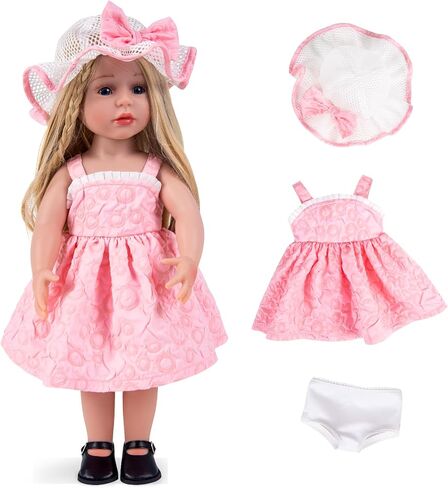 Doll Clothes Accessories 3 Pcs Set with Blue Princess Dresses Fluffy Skirt & White Underwear & Blue Headband Hair Rope (Doll & Shoes Not Included) 043 in Saudi Arabia