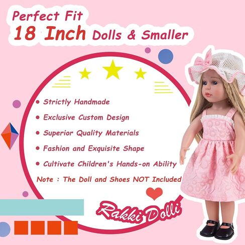 Doll Clothes Accessories 3 Pcs Set with Blue Princess Dresses Fluffy Skirt & White Underwear & Blue Headband Hair Rope (Doll & Shoes Not Included) 043 in Saudi Arabia