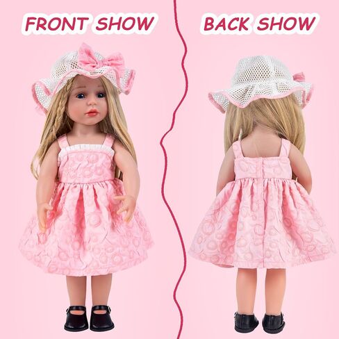 Doll Clothes Accessories 3 Pcs Set with Blue Princess Dresses Fluffy Skirt & White Underwear & Blue Headband Hair Rope (Doll & Shoes Not Included) 043 in Saudi Arabia